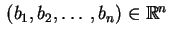 $ \,(b_1,b_2,\ldots,b_n)\in\mathbb{R}^n\,$