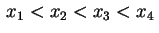 $ \,x_1<x_2<x_3<x_4\,$