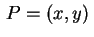 $ \,P=(x,y)\,$