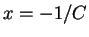 $ x=1/C\,$
