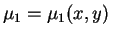 $ \mu_1=\mu_1(x,y)\,$