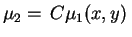 $ \mu_2=\,C\mu_1(x,y)\,$