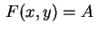 $ \,F(x,y)=A\,$