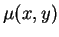 $ \mu(x,y)$