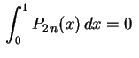 $ \,\displaystyle\int_0^1P_{2\,n}(x)\,dx=0\ $