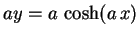 $ ay=a\,\cosh(a\,x)$