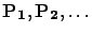 ${\bf P_1, P_2, \dots} $