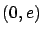 $(0,e)$