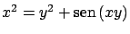 $x^2 = y^2 + \mbox{sen} \, (xy)$