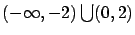$(-\infty,-2) \bigcup (0,2)$