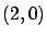 $(2,0)$