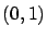 $(0,1)$