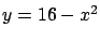 $y = 16-x^2$