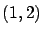 $(1,2)$