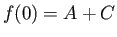 $f(0) = A+C$