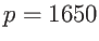 $p=1650$