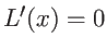 $L'(x)=0$