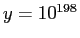 $y=10^{198}$