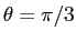 $\theta = \pi/3$