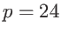 $p=24$