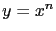 $y=x^n$