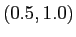 $(0.5,1.0)$