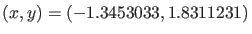 $(x,y) = (-1.3453033,1.8311231)$